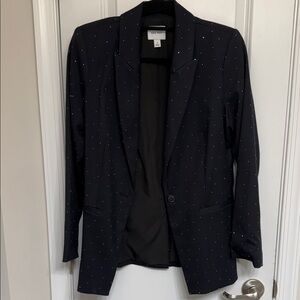 Nine West Dark Blazer with Subtle Silver Dots